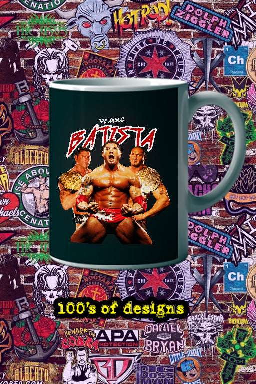 BATISTA 11oz Mug | WWE Inspired Design | Collectible Memorabilia | Ceramic Coffee Cup | Wrestling Fan Gift | Unique Wrestler Merchandise