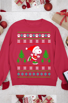 UGLY Vintage Snoopy Christmas Sweatshirt | Retro Peanuts Holiday Pullover | Classic Snoopy Era