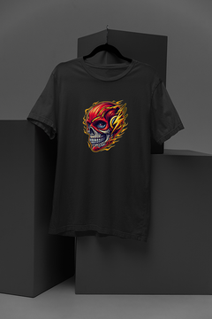 "Speedster Skull Tee | The Flash Inspired Graphic Shirt | DC Comics Fan Apparel | Superhero Skeleton Top"