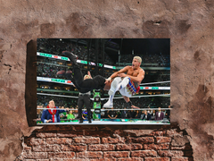 Wrestlemania 40 Roman Reigns And Cody Rhodes Spear Poster | Premium Gloss Photo Print | Wrestlemania 40 Collectible | Wrestling Fan Art | Roman Reigns Vs Cody Rhodes | High Quality Wall Decor | WWE Memorabilia | Ready to Frame