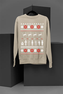 UGLY Christmas Sweatshirt: Star Wars Troops | Galactic Holiday Cheer | Empire Era Festivities