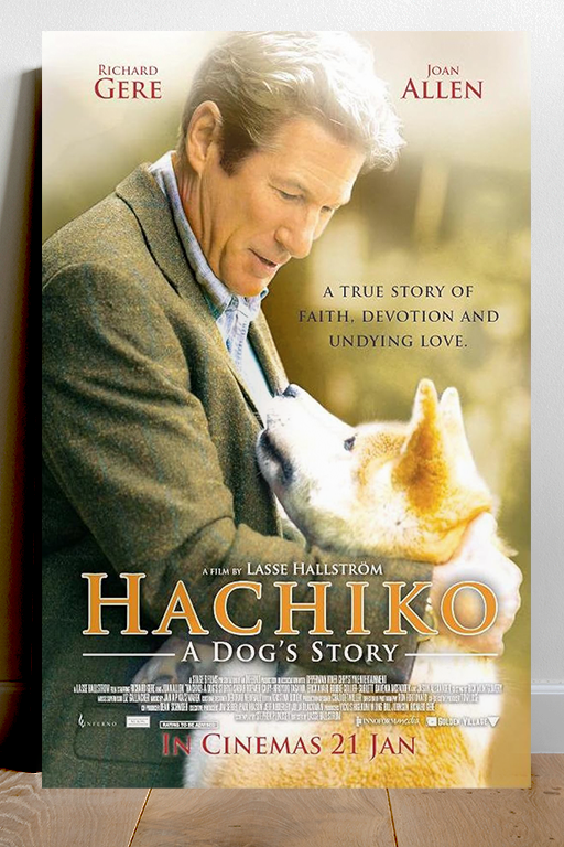 Hachiko Richard Gere Premium Gloss Poster | Film Memorabilia | Dog Lovers Gift | Unique Wall Art