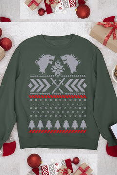 UGLY Dragon Frenzy Christmas Sweatshirt | Mythical Beasts | Festive Firebreathers