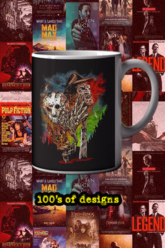 Horror Film Graffiti Style Freddie and Jason 11oz Mug | Urban Horror Art Coffee Cup