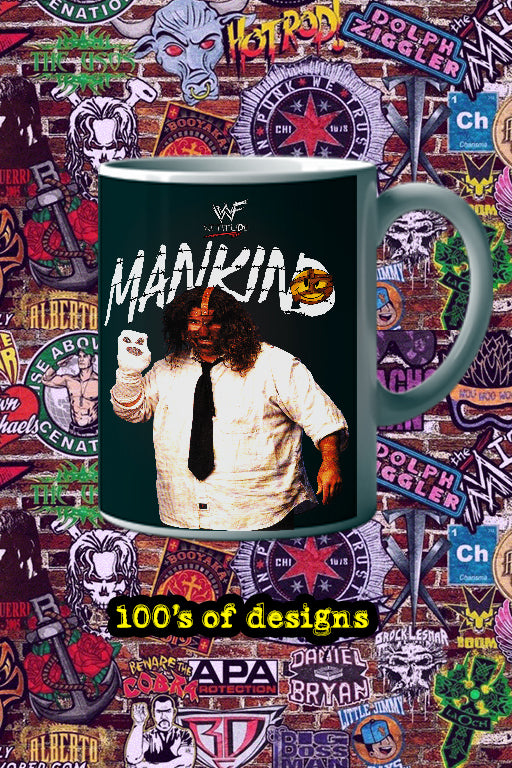 MANKIND 11oz Mug | Pro Wrestling Chaos | Hardcore Legend Finn Balor | Unique Gift Idea