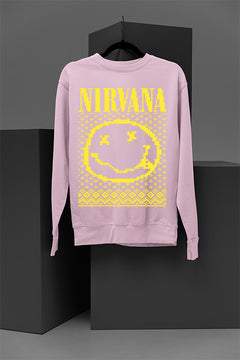 UGLY Classic Nirvana Band Logo & Iconic Smiley Face Christmas Sweatshirt | Grunge Style