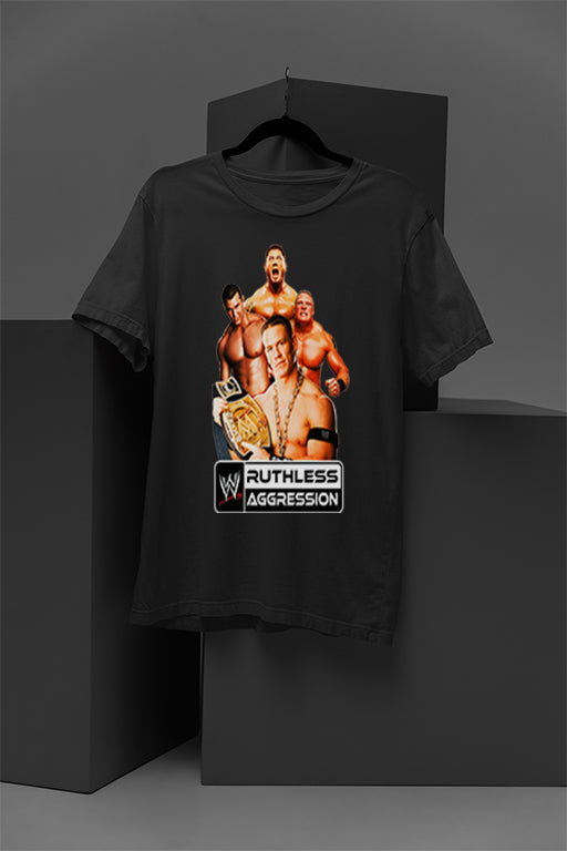 RUTHLESS AGGRESSION WWE T-Shirt | Attitude Era Wrestling Tee | WWE Superstar Fan