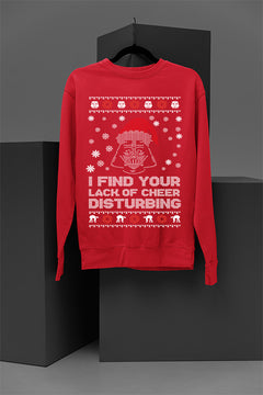 UGLY Star Wars Christmas Vader | Vintage Holiday Darth Vader Sweatshirt | Retro Galactic Christmas Sweatshirt |