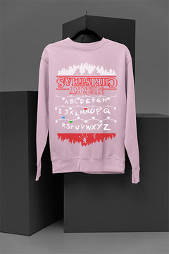 UGLY Stranger Things Christmas Lights Chaos Sweatshirt | Retro 80s Vibe | Upside