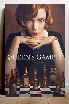 The Queen's Gambit Anya Taylor-Joy Gloss Poster | Beth Harmon TV Show Art Print deco | Chess Design Wall Art | Unique Gift for Fans