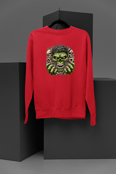 "Hulk Skull Tattoo Sweatshirt | Marvel Comics Inspired | Cool Hulk Skull Sweatshirt"