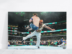 Wrestlemania 40 Canvas Print | The Rock And John Cena Rock Bottom Design | Wrestling Artwork | WWE Memorabilia | Living Room Decor | Sports Fan Gift