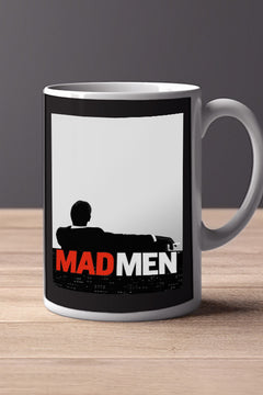 Mad Men 11oz Mug Don Draper Peggy Olson Vintage TV Show Poster Design | Mad Men Coffee Cup Merchandise