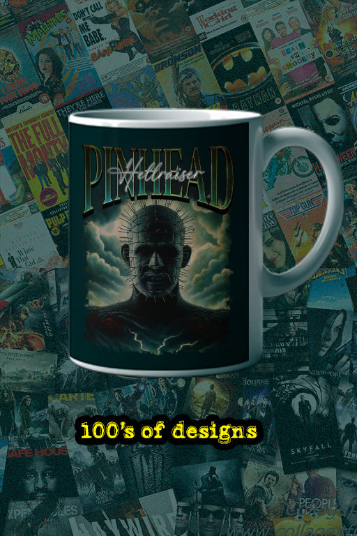 Halloween Pinhead 11oz Mug | Horror Film Poster Design | Collector's Item
