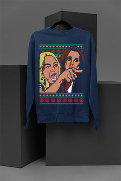 "Woman Yelling at Cat" Christmas Sweatshirt | Funny Memes | Holiday Festive |