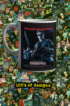 Terminator 2 11oz Mug | Film Memorabilia | Terminator 2 Design | Cybernetic Sci-Fi Gift | Arnold Schwarzenegger Artistic Cup