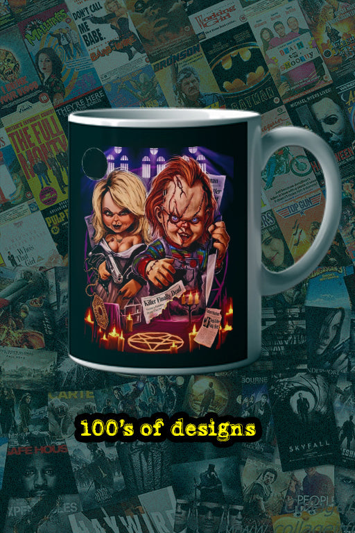 Halloween Bride of Chucky 11oz Mug | Horror Film Fan Gift | Cult Classic Poster Design
