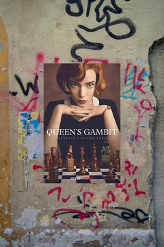 The Queen's Gambit Anya Taylor-Joy Gloss Poster | Beth Harmon TV Show Art Print deco | Chess Design Wall Art | Unique Gift for Fans