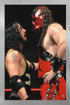 WWE Attitude Era Kane And X-Pac Poster | Vintage Wrestling Design | Signature Moves | Raw Power | WWE Collectibles | Attitude Era Lovers | Fan Favorite Memories