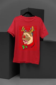 UGLY Pugy Christmas Vintage Sweater | Funny Pug Christmas Tee | Retro Christmas Ugly