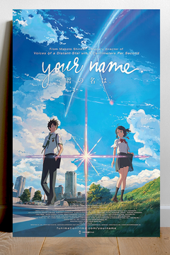 Your Name Premium Gloss Poster | Anime | Film Poster | Japanese Animation | Your Name Design | Mitsuha | Taki | Home Decor