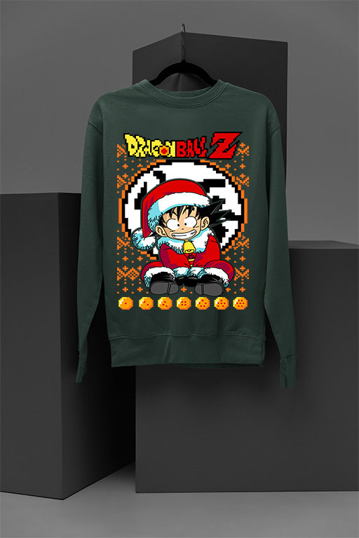 UGLY Dragon Ball Z Goku Christmas Chaos Sweatshirt | Ugly Christmas Sweater | Anime Xmas