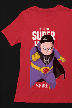 Dr Hedo Super Hero Power T-Shirt | Dragon Ball Z Anime Tee | Comic Book Fan Apparel