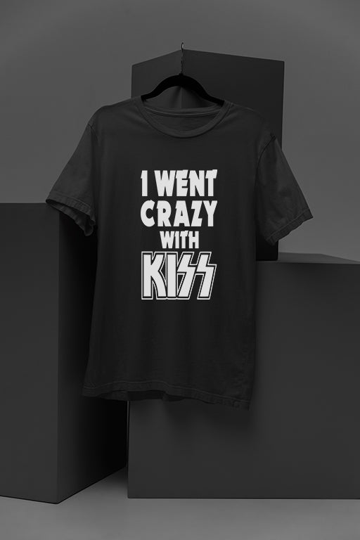 Kiss I Went Crazy With Kiss Band Tee | Vintage Rock KISS Shirt | Retro 70s Glam Metal Merch | Iconic Kiss I Went Crazy With Kiss Tour Design