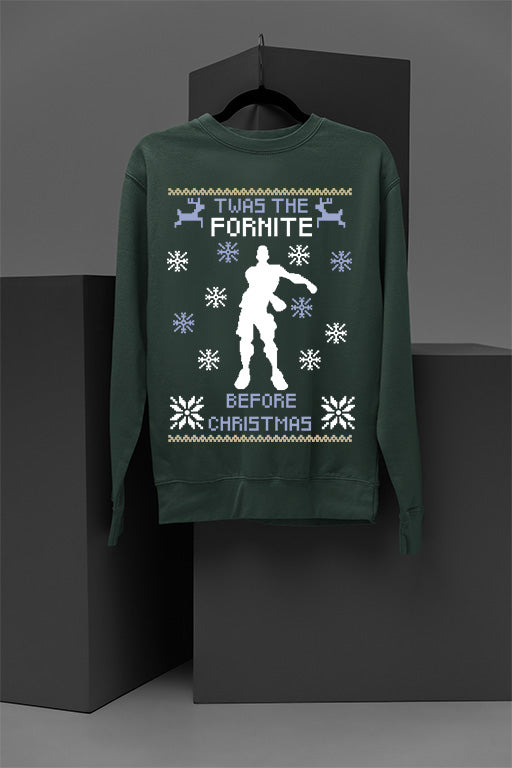 Twas The Fortnite Before Christmas Dance Pose | Festive Gaming Sweatshirt | Holiday Gamer Tee