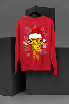 UGLY Goofy Giraffe in Santa Hat | Retro Christmas Ugly Design | Vintage 90