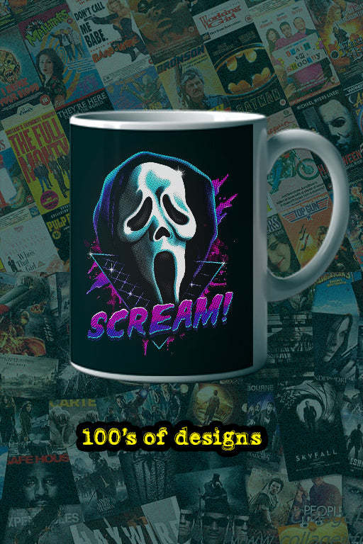 Horror Film Scream Neon Design | 11oz Mug | Horror Movie Fans | Scream Neon Decor | Unique Horror Gift