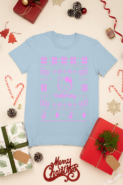 KIDS UGLY: Hello Kitty Retro Christmas | Cute Kittens | Kids Festive T-shirt