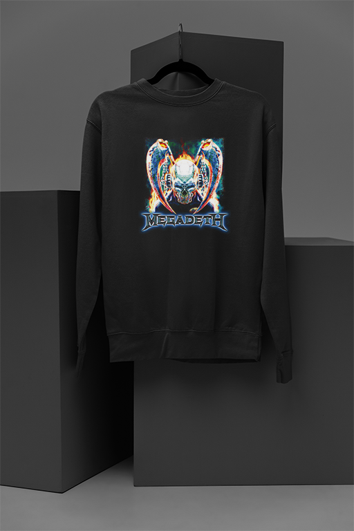 Megadeth Primitive Unleashed Band Sweatshirt | Thrash Metal Fashion | 80s Metal Style | Retro Rock Apparel