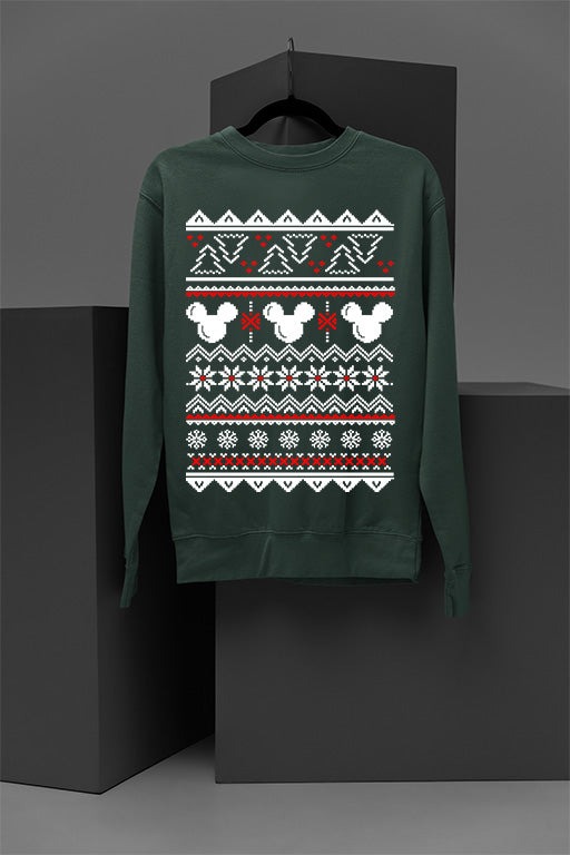 UGLY Retro Mickey Mouse Christmas Sweatshirt | Vintage Holiday Tee | Festive Mickey Shirt | Classic Cartoon