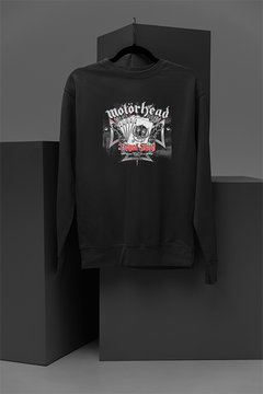 "Motohead Royal Flush Retro Rock Band Sweatshirt | Vintage 80s Motohead Merchandise | Iconic Band Tee Tribute | Motohead Royal Flush Era Inspired Design | Classic Rock Legends Apparel"