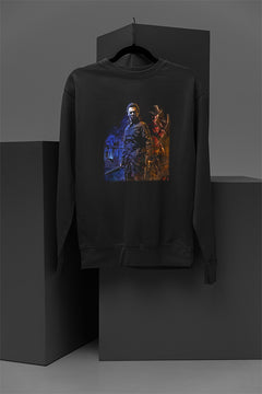 Horror Icons Michael Myers | Freddie Kruger Cozy Pullover Sweatshirt | Warm Horror Film Halloween Top