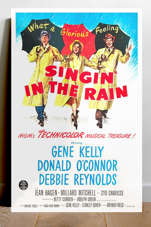 Singin' in the Rain Gene Kelly Gloss Poster | Classic Film Art Print | Vintage Hollywood Decor