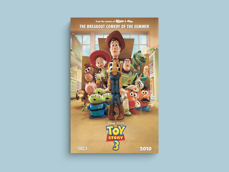 Toy Story 3 Canvas Print Woody Tom Hanks | Film Toy Story 3 Design | Kids Room Decor | Pixar Movie Poster | Wall Art Print