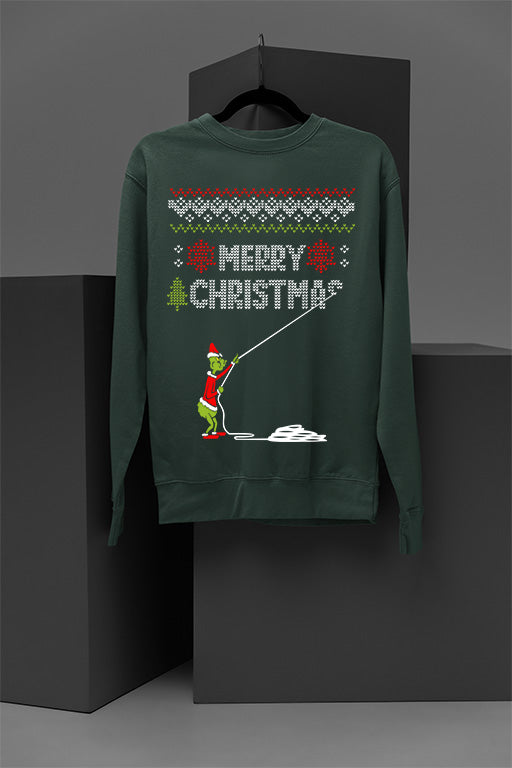 UGLY Grinch Merry Christmas | Whimsical Holiday Cheer | Festive 70s Nost