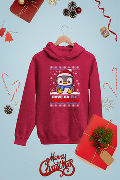 Penguin Parade Kids Christmas Ugly Hoodie