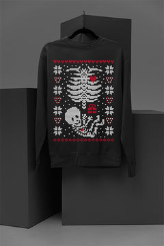 "Rotting Rebel Skeleton" Christmas Sweatshirt | Spooky Season | Festive Bones |