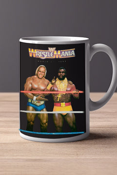 WrestleMania 1 11oz Mug | Pro Wrestling Memorabilia | Iconic Moments | Vintage Design | Collectible | Retro Gift | Hulk Hogan Mug