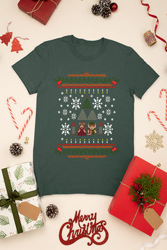 UGLY Christmas Shirt: Zelda's Festive Hyrule Adventure | Link | Triforce | Christmas