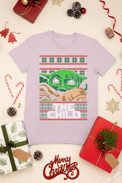 KIDS UGLY Galactic Groove Star Wars Baby Yoda The Child Christmas Tee | Kids Christmas