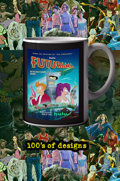 Futurama 11oz Mug featuring Fry | Bender | Leela - TV Show Merchandise Design