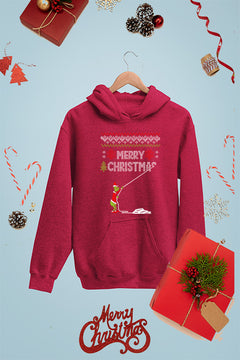 KIDS UGLY | Grinch Merry Christmas | Kids Christmas Ugly Design Hoodie | Retro