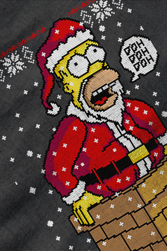 UGLY Santa Homer Simpson | Christmas Ugly Designs | Chimney Stuck Santa | Retro 90