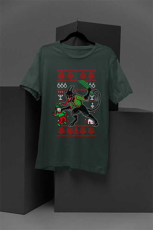 UGLY Krampus Christmas Shirt - Vintage Era Horror | Festive Ugly Design | Retro Demon of