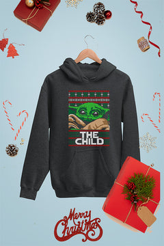 KIDS UGLY Galactic Groove Star Wars Baby Yoda The Child Christmas Hoodie | Kids