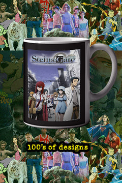 Steins;Gate 11oz Mug | Anime TV Show Poster Design | Lead Actor Name